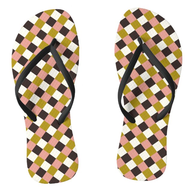 Chanclas Chocolate rosa dorado marfil revestido (Plantilla)