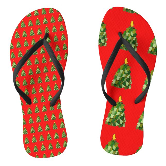 Chanclas Christmas Mitten Tree Flip Flop (Plantilla)