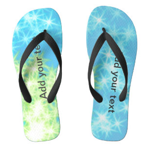 Chanclas Cielo azul simple destellos estrellas añade tu tex