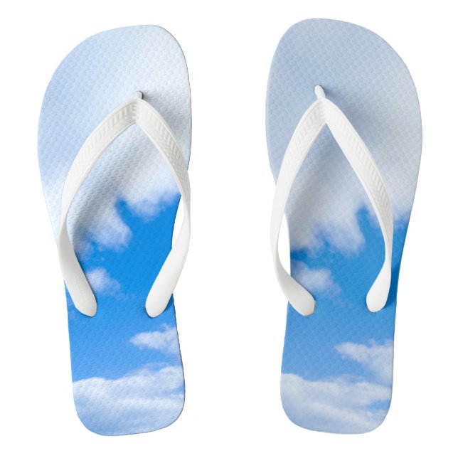 Chanclas Cielo azul y nubes blancas (Plantilla)