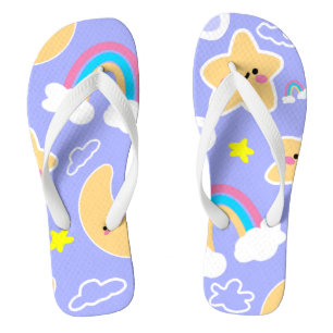 Chanclas Cielo de arcoíris feliz patrón