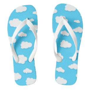 Chanclas cielo de azul y nubes blancas esponjosas - chancla