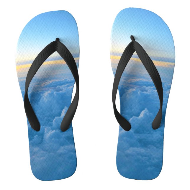 Chanclas cielo hermoso con nubes (Plantilla)