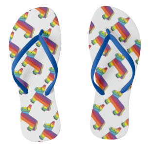 Chanclas Cinco de Mayo de Burro Arcoiris Piñata Fiesta Orgu