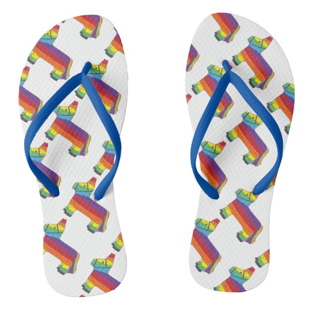 Chanclas Cinco de Mayo de Burro Arcoiris Piñata Fiesta Orgu (Plantilla)