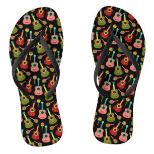 Chanclas Cinco Guitars maracas amante de la música mexican