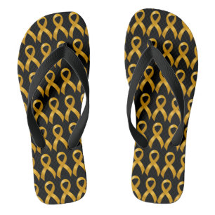 Chanclas Cinta dorada para el cáncer infantil