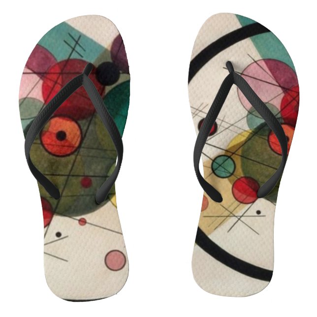 Chanclas Círculos abstractos de Kandinsky (Plantilla)