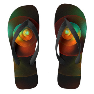 Chanclas Círculos coloridos Patrón de arte abstracto modern