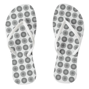Chanclas Círculos Gris exclusivos Hombres Mujeres Flip Flop