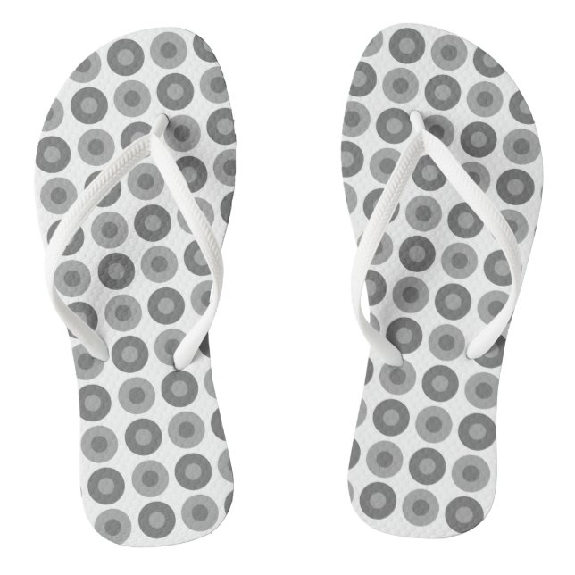 Chanclas Círculos Gris exclusivos Hombres Mujeres Flip Flop (Plantilla)