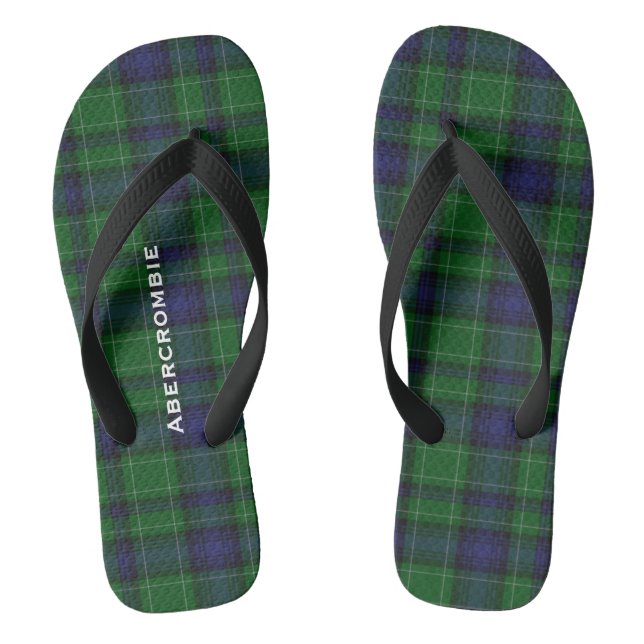 Chanclas Clan Abercrombie Plaid Flip Flops Personalizado (Plantilla)