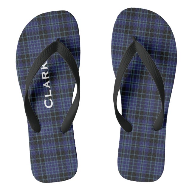 Chanclas Clan Clark Plaid Personalizado Flip Flops (Plantilla)