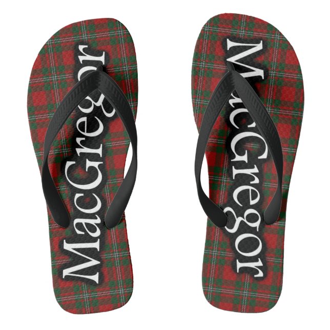 Chanclas Clan escocés MacGregor Tartán Flop Flops (Plantilla)