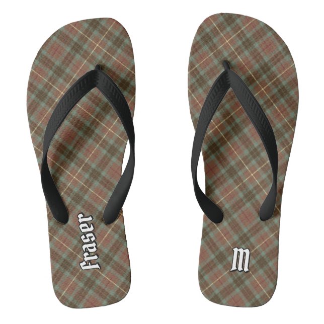 Chanclas Clan Fraser Hunting Weathered Tartan Flip Flops (Plantilla)