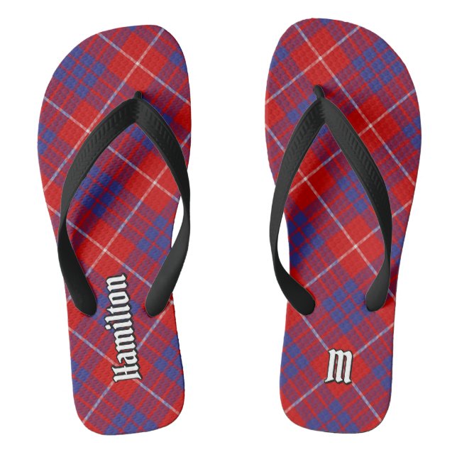 Chanclas Clan Hamilton Red Tartan Flip Flops (Plantilla)