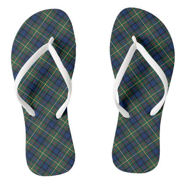 Chanclas Clan MacLaren Tartan Blue y Green Scottish Plaid (Plantilla)