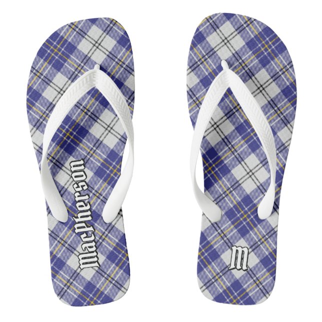 Chanclas Clan MacPherson Blue Dress Tartan Flip Flops (Plantilla)