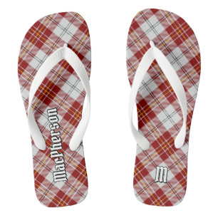 Chanclas Clan MacPherson Rojo Vestido Tartán Flip Flops