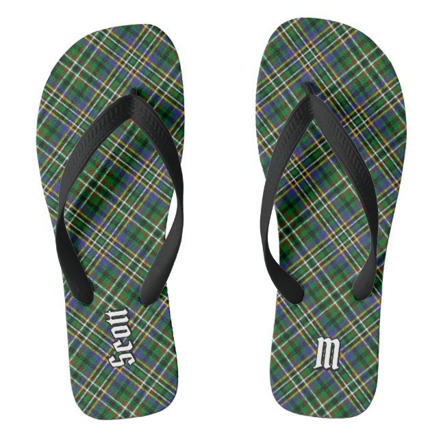 Chanclas Clan Scott Green Tartan Flip Flops (Plantilla)