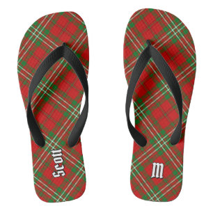 Chanclas Clan Scott Red Tartan Flip Flops