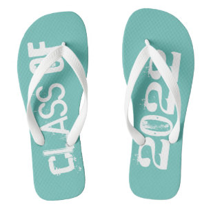 Chanclas Clase de blanco Verde azulado de graduados de 2022