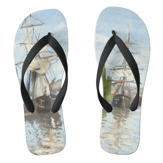 Chanclas Claude Monet. Buques montando en el Sena en Ruán (Plantilla)
