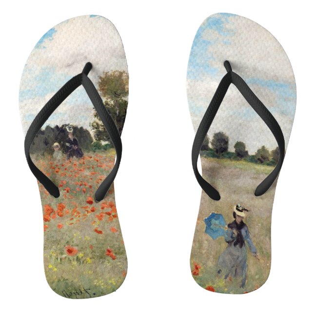 Chanclas Claude Monet - Campo de amapolas (Plantilla)