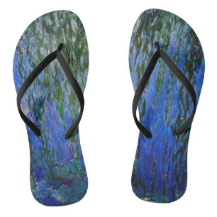 Chanclas Claude Monet - Lilis de agua con sauce lloroso