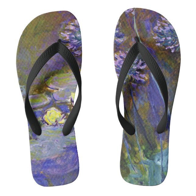 Chanclas Claude Monet Water Lilies Agapanthus (Plantilla)