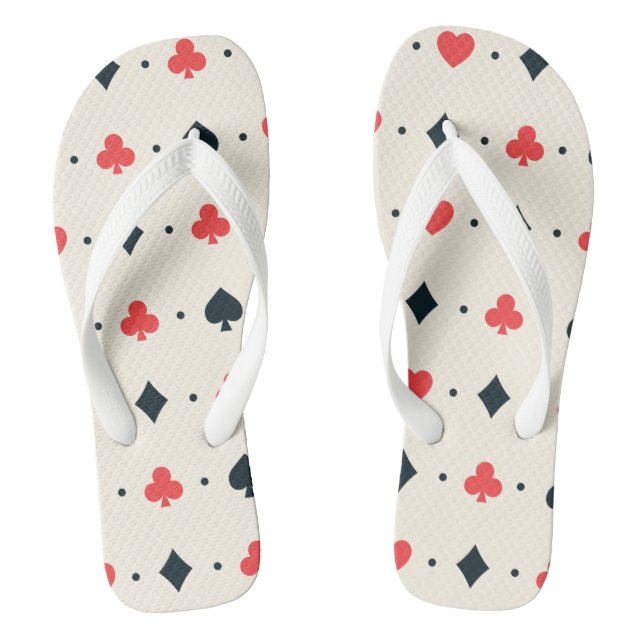 Chanclas Clubs Diamonds Hearts & Spades Poker Card Game Fun (Plantilla)