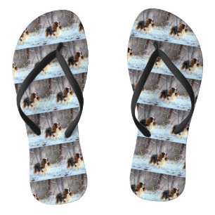 Chanclas Cocker Spaniel Inglés de Juguete Deja que Nieve Na