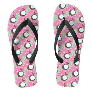 Chanclas Cocos Tropicales Patrón de Frutas