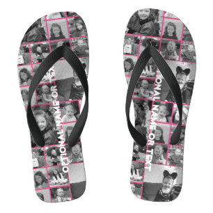 Chanclas Colaje de fotos - Hasta 14 fotos Rosa