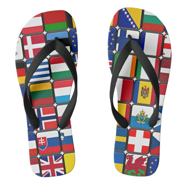 Chanclas Colección de banderas internacionales (Plantilla)