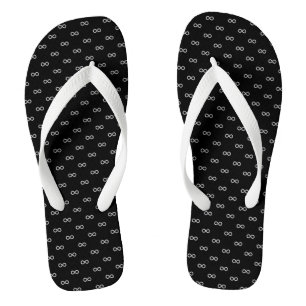 Chanclas Colección Elegante Infinity Negro y Blanco