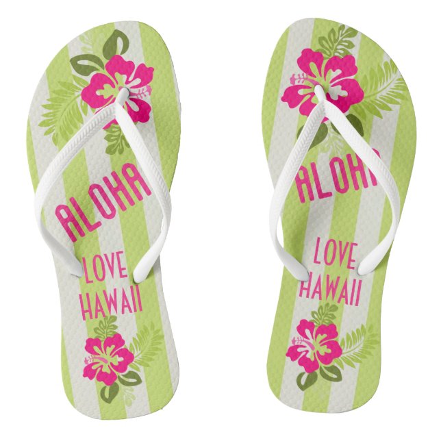 Chanclas Colección Hawaii Aloha - Flip Flops para damas (Plantilla)