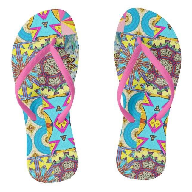 CHANCLAS COLLAGE DE DISEÑADOR KALEIDOSCÓPICO (Plantilla)