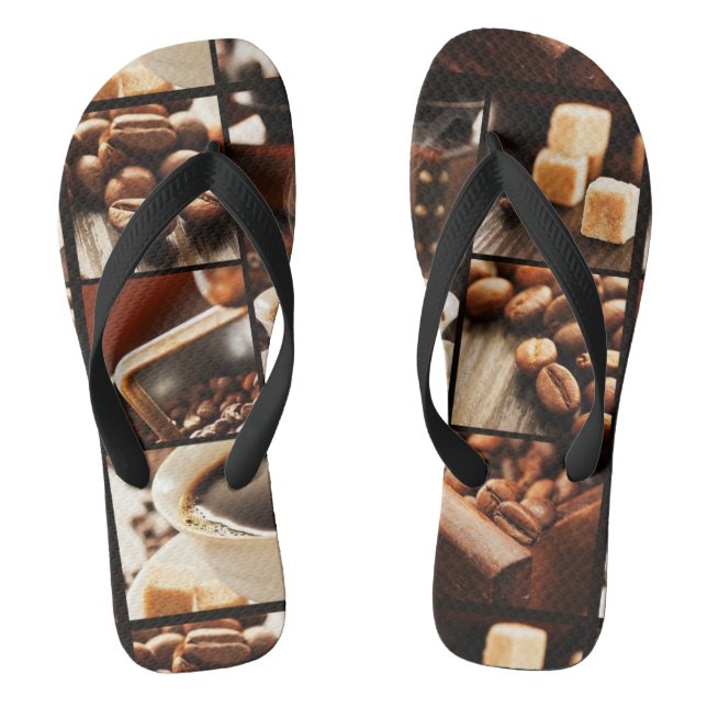 Chanclas Collage del café (Plantilla)