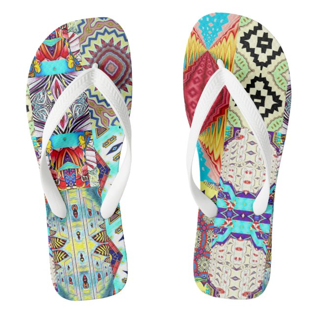 CHANCLAS COLLAJE DE DISEÑADOR DEL SUDOESTE  (Plantilla)