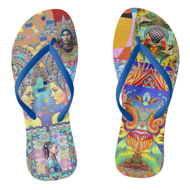 CHANCLAS COLLAJE DE DISEÑADOR FANTASÍA (Plantilla)