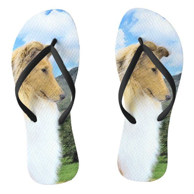 Chanclas Collie in Mountains (Rough) Pintura - Perro Art (Plantilla)