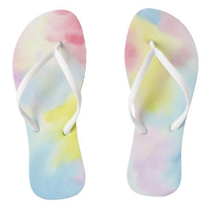 Chanclas Color azul amarillo rosado