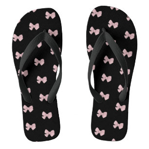 Chanclas Color negro rosado mate impreso