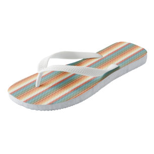 Chanclas Color silenciado de las franjas del suroeste