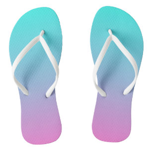Chanclas colores abstractos de sirena gris rosa turquesa
