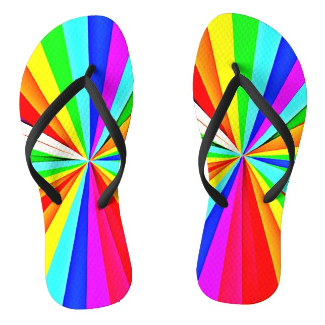 Chanclas Colores Atractivos Patrón Colorido (Plantilla)