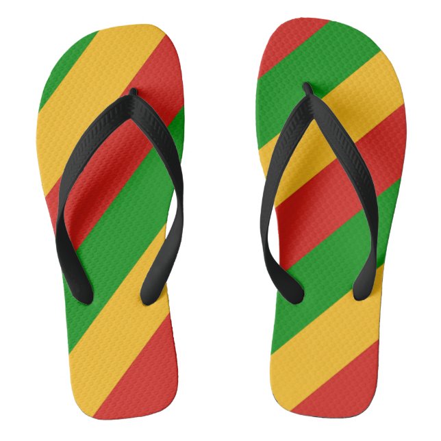 Chanclas COLORES DE BANDERA RASTAFARI + tus ideas (Plantilla)