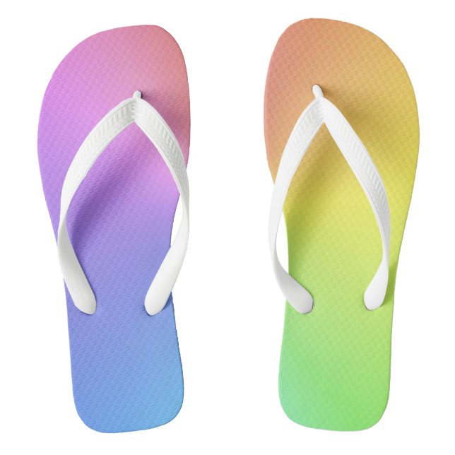 Chanclas Colores del arcoiris tropical (Plantilla)