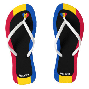 Chanclas Colores Patrióticos de la Bandera de Moldavia Deli